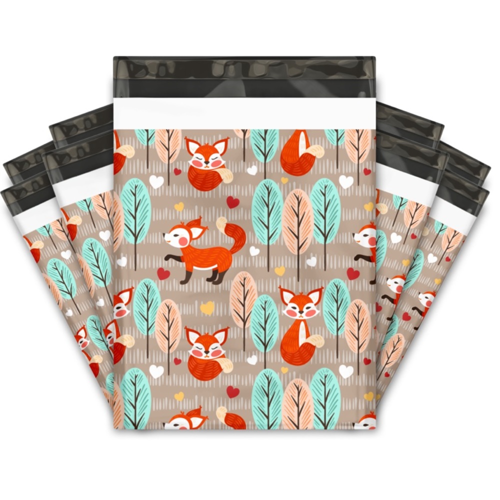 25 10X13 Poly Mailers Fox And Woods Shipping Envelopes PRICE IS FIRM Fall - Picture 12 of 13